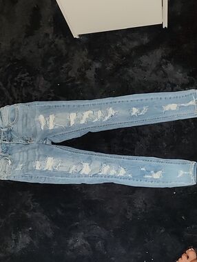 Cello Light Blue Distressed Skinny Jeans - Kids